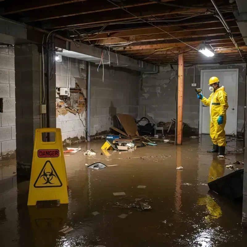 Flooded Basement Electrical Hazard in Mercer, PA Property